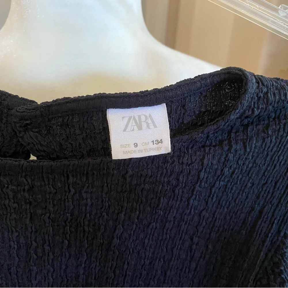 Zara Kids Black Textured Jumpsuit